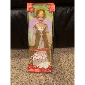 Holiday Angel Barbie Doll Angel de las Fiestas Blonde Hair in Box 2001‎ NRFB